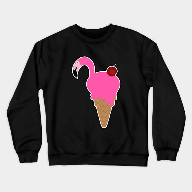 Flamingo Lover, Icecream Dripping Crewneck Sweatshirt by dukito